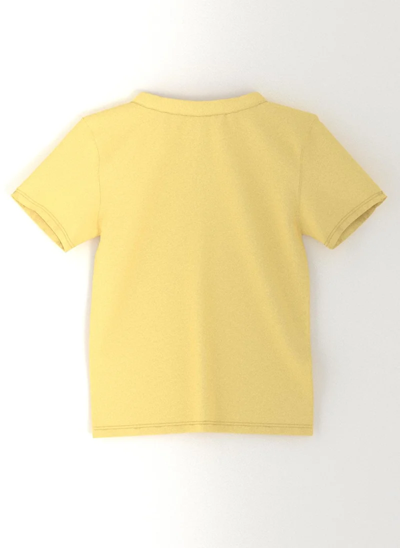 نوتيناتي Nautinati Boys' Pack of 2 Cotton Beach Print Rib Collar T-shirts