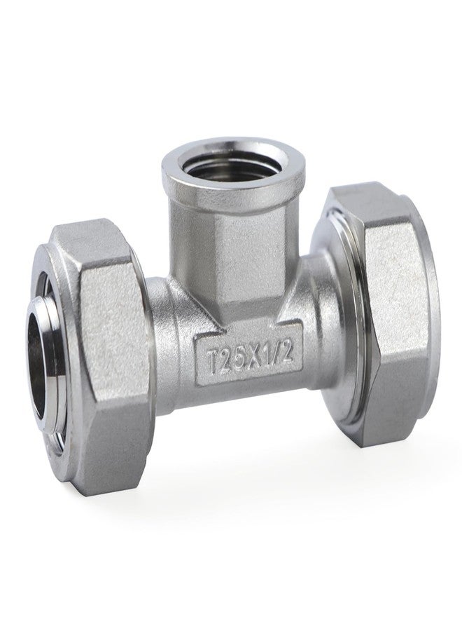 Delixike Hardware Accessories M8078 Tee pipe fitting Rapidair Maxline 3/4 "clamp, 1/2" internal thread NPT - Image 1