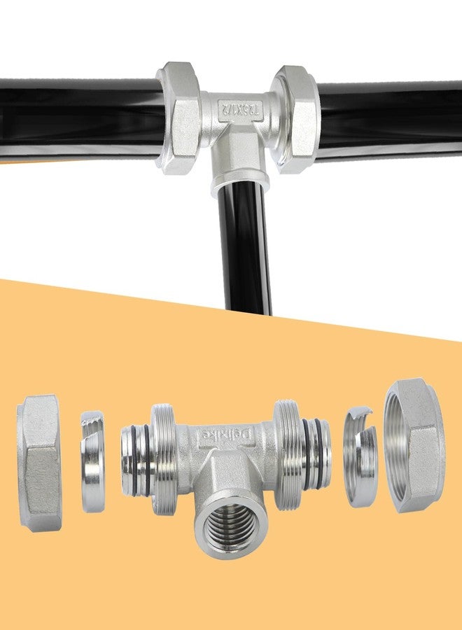Delixike Hardware Accessories M8078 Tee pipe fitting Rapidair Maxline 3/4 "clamp, 1/2" internal thread NPT - Image 4