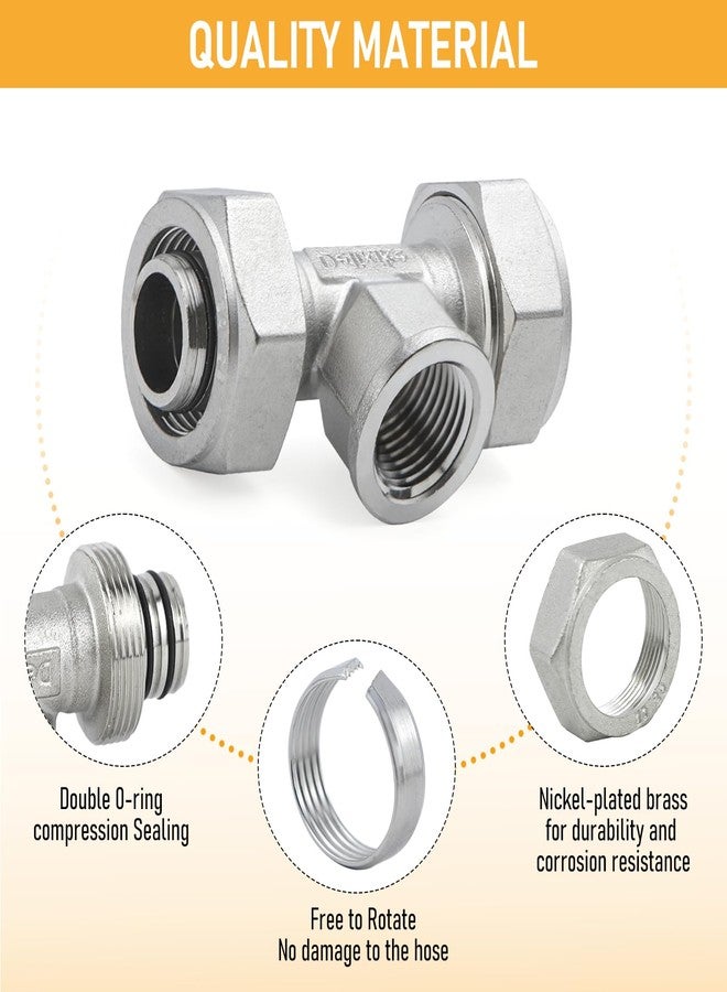 Delixike Hardware Accessories M8078 Tee pipe fitting Rapidair Maxline 3/4 "clamp, 1/2" internal thread NPT - Image 5