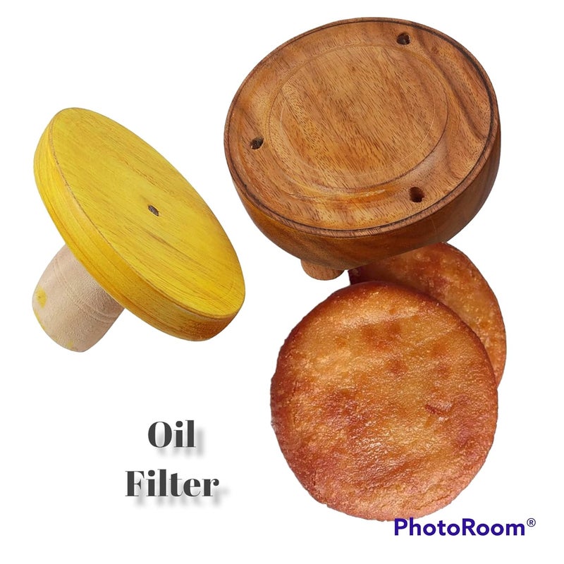 Paljji Handicrafts Wooden Sweet Maker Board Adhirasam AthirasamAriselu Oil Filter - Image 3