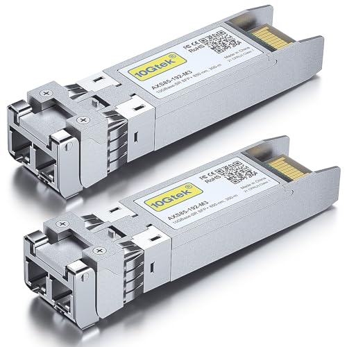 10GTEK 10GBase-SR SFP+ LC Transceiver, 10G 850nm Multimode SFP Module, up to 300 Meters, for Cisco SFP-10G-SR, Meraki MA-SFP-10GB-SR, Ubiquiti UniFi UF-MM-10G, Fortinet, TP-Link and More, Pack of 2 - Image 3