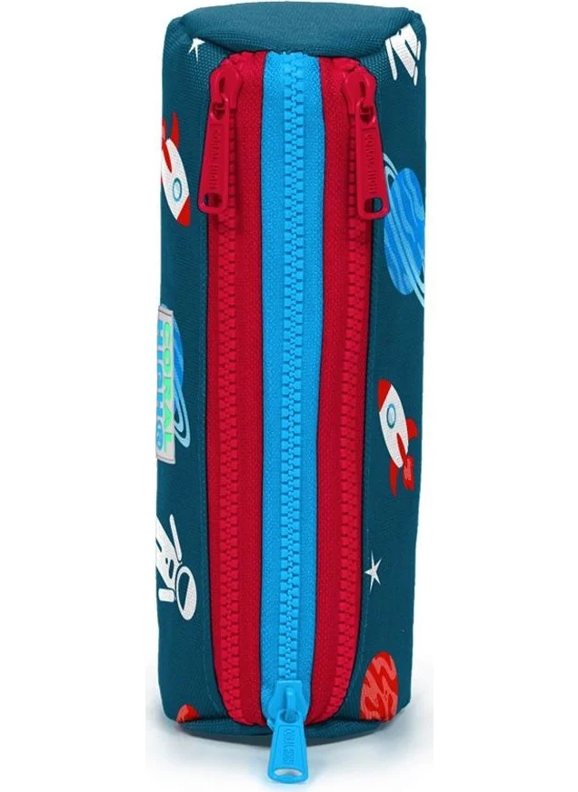 CORAL HIGH Kids Nefti Astronaut Patterned Three Compartment Pencil Bag 22330