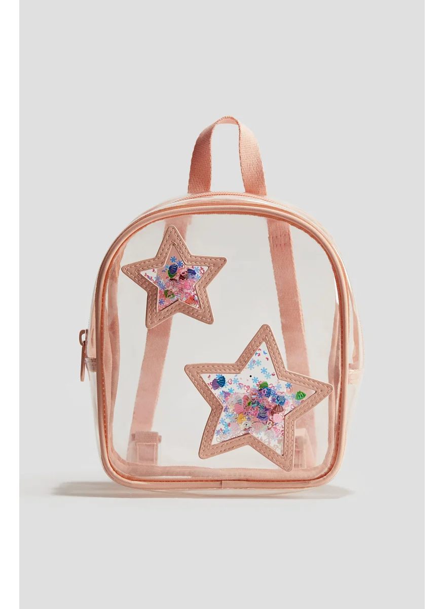 اتش اند ام Iridescent Backpack With Appliqués