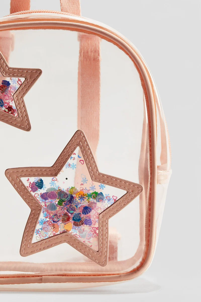 H&M Iridescent Backpack With Appliqués