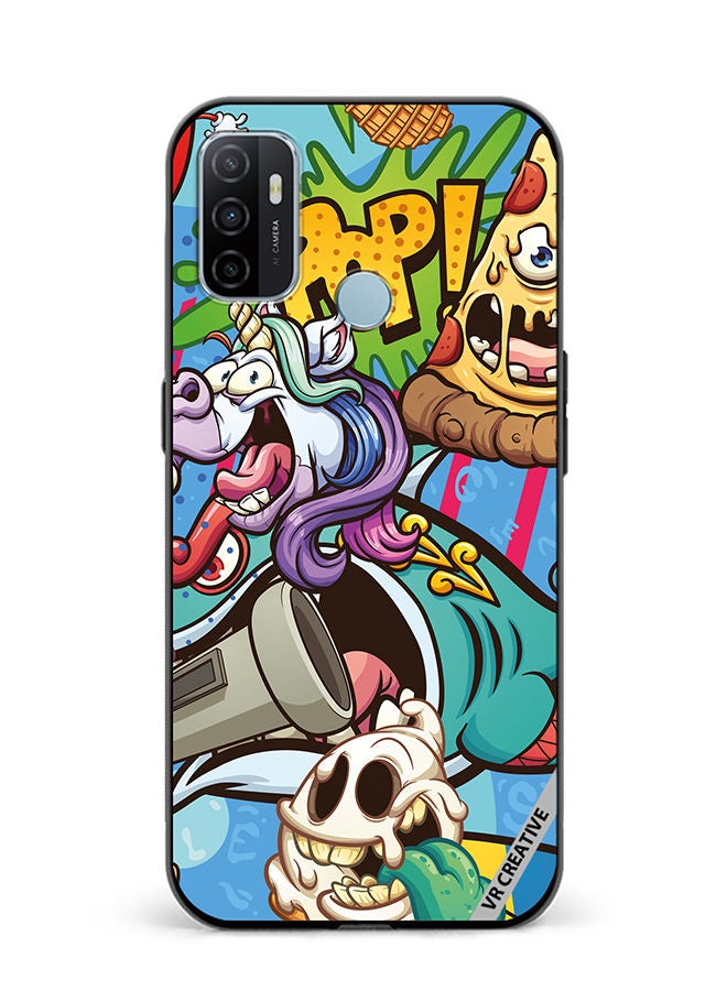VR CREATIVE Protective Case Cover For Oppo A53 Cartoon Design Multicolour - Image 1
