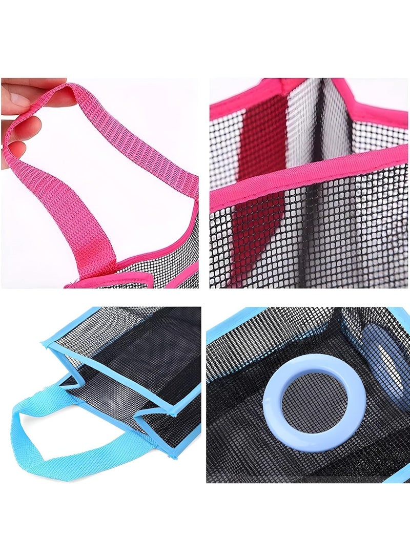 Plastic Recycle Breathable Folding Hanging Garbage Bags Storage Holder Mesh Trash Poly Bags Dispenser For Kitchen Garbage Grocery Shopping Bag Organizer, Pack of 1 - Random Color - Image 2