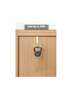 The Bros Over The Door Hooks, 4 Pack Heavy Duty Organizer Hooks with Double Wood Hooks, Door Hanging Hooks for Hanging Coats Hats Robes Towels, Bathroom, Living Room, Kitchen, Clothes, Shoe Bag, White  - Image 2