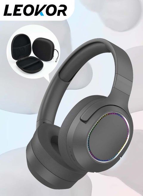 Bluetooth Microphone,Super Long Battery Life,Active Noise Cancelling Earphone,Bluetooth V5.3 with RGB Ambient Light(Microphone and Headphone Storage Box)