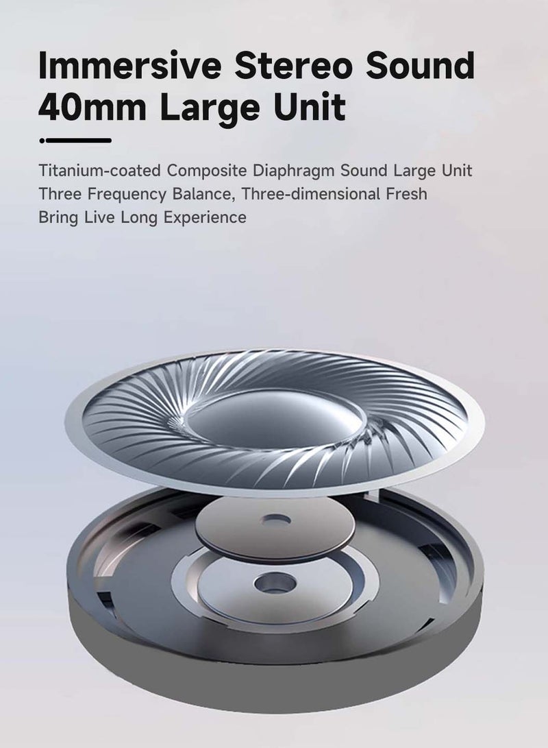 Bluetooth Microphone,Super Long Battery Life,Active Noise Cancelling Earphone,Bluetooth V5.3 with RGB Ambient Light(Microphone and Headphone Storage Box)