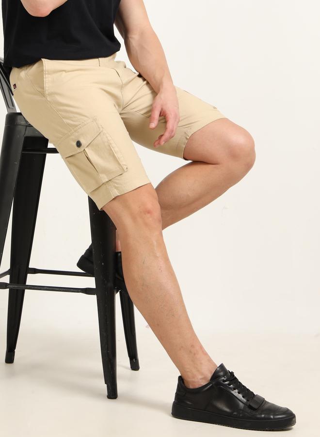 بوشيرت شورت كتان بجيوب كارجو - Image 1