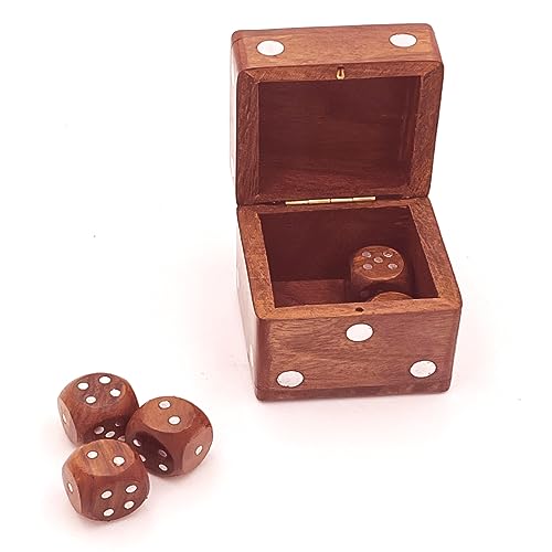 ZYNTIX Wooden Cube Set for Ludo - Includes 1 Big Dice and 5 Small Ludo Dice - Natural Wood - Useful for Board Games, Family Fun, and Game Night Essentials - Image 4