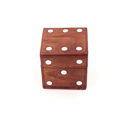 ZYNTIX Wooden Cube Set for Ludo - Includes 1 Big Dice and 5 Small Ludo Dice - Natural Wood - Useful for Board Games, Family Fun, and Game Night Essentials - Image 3