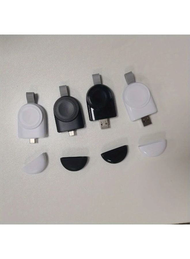White Magnetic Wireless Charger Dock For Apple Watch Type C Portable Fast Charging - Image 1