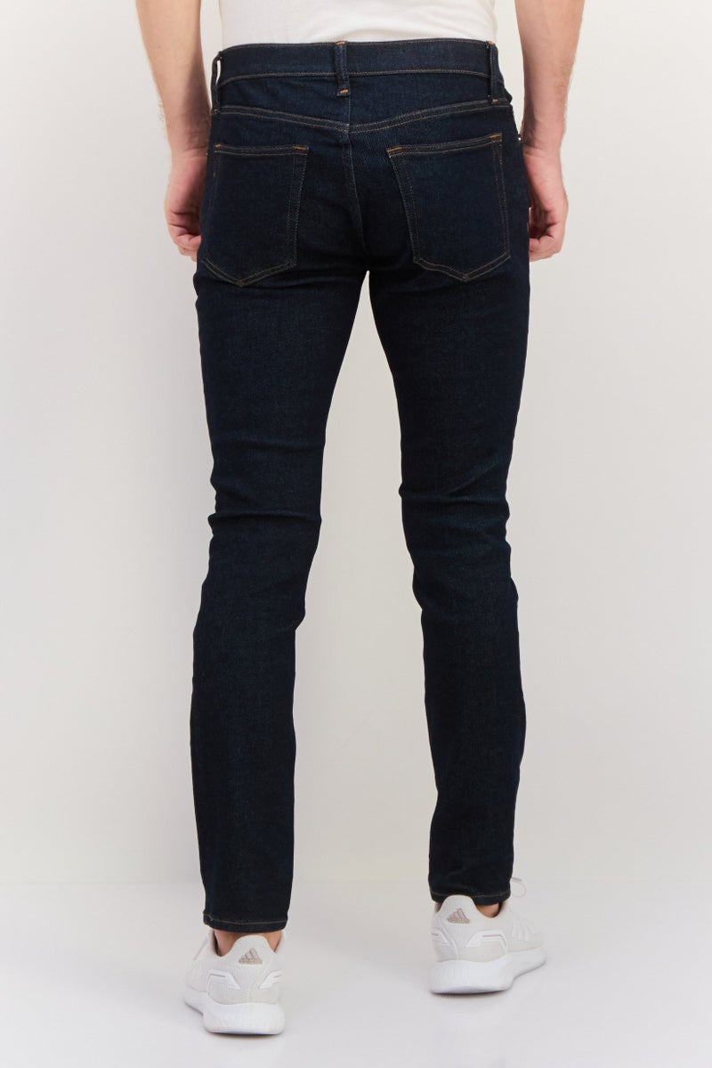 GAP Men Skinny Fit Solid Denim Jeans Navy - Image 3
