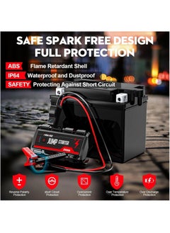 FEIKFEIZ Car Jump Starter 2000A Peak 16800mAh 12V Super Safe Jump Starter(Up to 8.0L Gas, 6.0L Diesel Engine), with USB Quick Charge 3.0  - Image 4