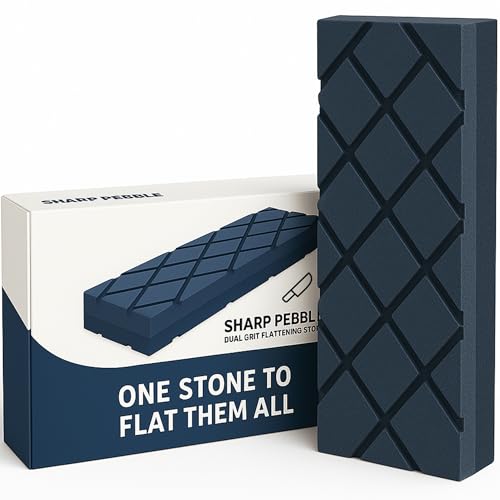 Sharp Pebble Large Flattening Stone- Dual Grit Coarse/Fine Sharpening Stones Flattener- Diamond Grooves Whetstone Fixer-Re Level Any Whetstones & Waterstones - Image 1