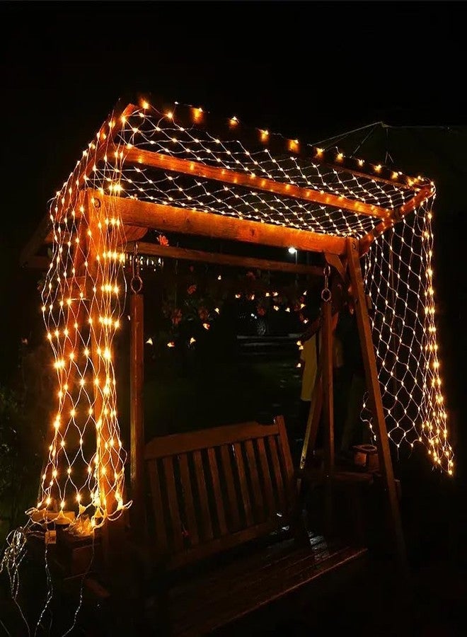 TechPride LED Net Mesh String Lights | 192 LED Warm White Fairy Lights with 8 Modes | 9.8ft x 6.6ft Decorative Mesh Lights for Home, Balcony, Garden, Wedding, Diwali, Christmas & Party Decoration - Image 3