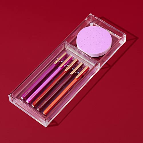 Post It Noted by Post-it Printed Notes Gift Box, Warm Colors, Includes Acrylic Tray, 100 Round Sticky Notes, 5-Pack Pens (NTD-TRAY-36-H) - Image 2
