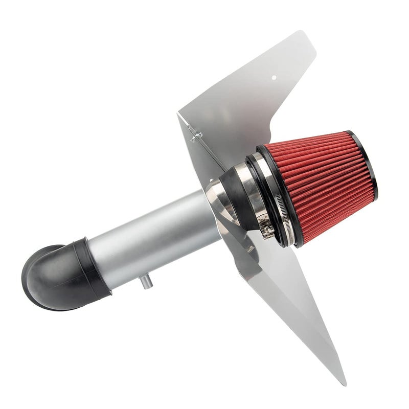 MARSFLUX Air Intake Kit 35 Cold Air Intake System Heat Shield Compatible with 20122015 Camaro 36L V6 Heat Shield Air Intake Kit Filter Silver - Image 3