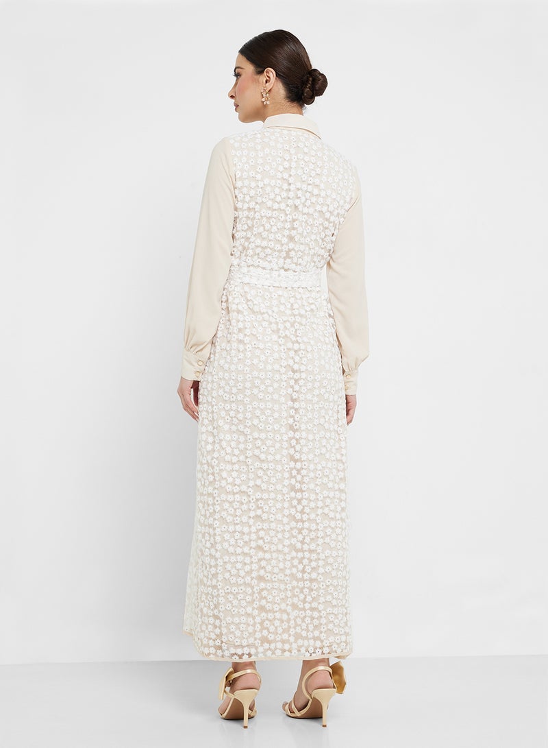 Khizana Floral Overlay Maxi Dress - Image 2