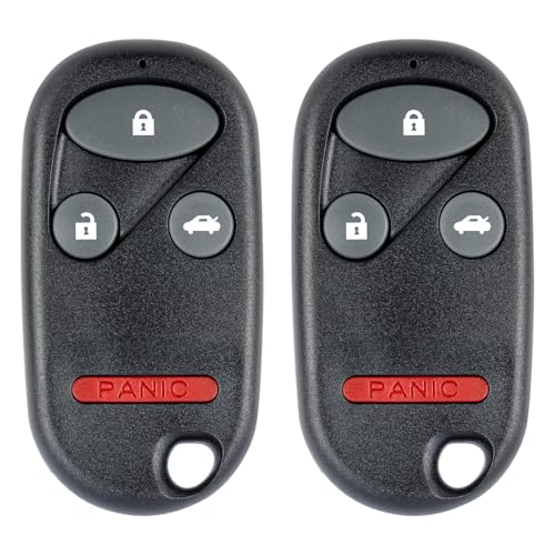 Vurkcy Key Fob Replacement for 1998-2002 Honda Accord/ 1999-2003 Acura TL Car Keyless Entry Remote Control, KOBUTAH2T, 4 Buttons, 2Pcs - Image 1