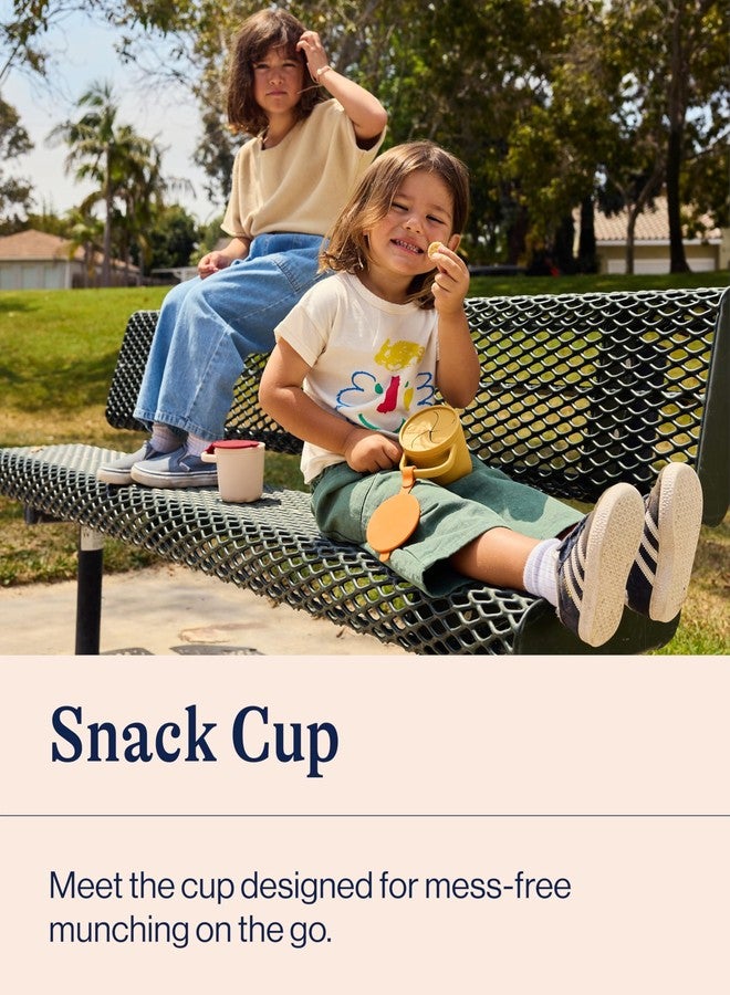 Lalo Snack Cup - Mess-Free Silicone Snack Cups for Toddlers & Babies with Detachable Lid, BPA-Free Baby Snack Containers, Fits Most Stroller & Car Seat Cup Holders, Dishwasher Safe, Oatmeal - Image 2