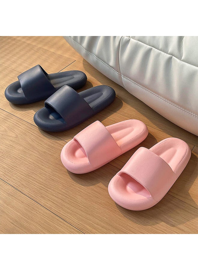 Guoluofei Squishy Feeling Slippers For Women And Men, Summer Home Couple Bathroom Shower Outdoor Thick-soled Sandals, Yellow, Size 36-37 - Image 4