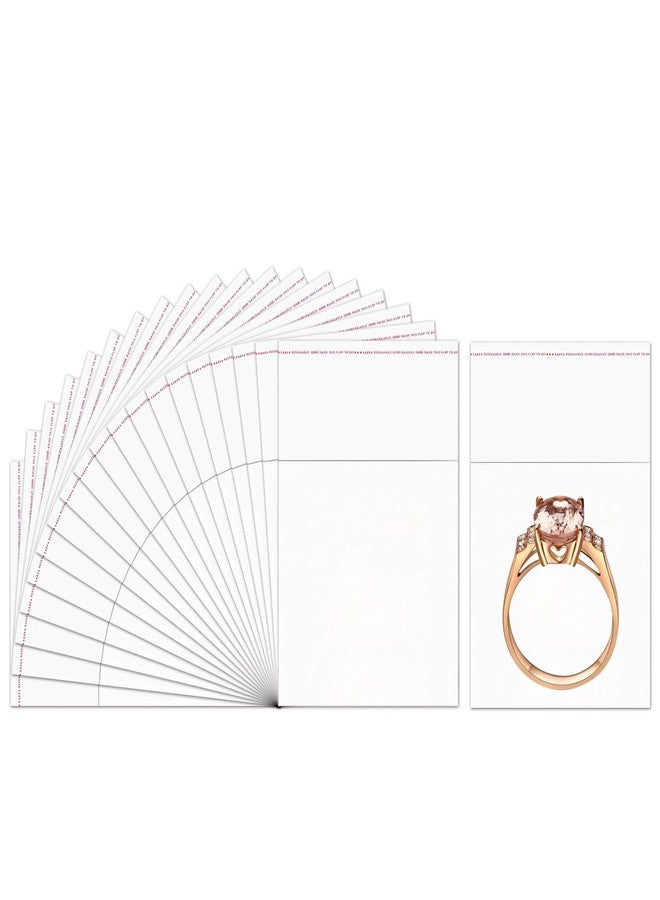 Doutop Clear Self Adhesive Bags 300pcs 1.5x1.5 Small Cellophane Bag 1mil OPP Poly Cello Bags for Jewelry Rings Earrings Coins Buttons Other Small Parts - Image 1