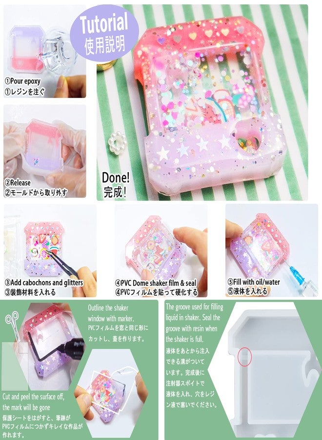 FUNSHOWCASE Resin Shaker Molds Set Charms Pendant Jewelry Making Supplies 11 Trays Bundle with 5 Seal Films and Tutorial Manual - Image 4