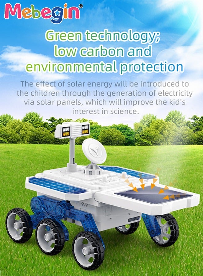 MEBEGIN DIY Solar Planet Exploration Car Toy with Rotatable Detection Camera, Adjustable Solar Panels and 6 Wheels, Educational Science Kit, STEM Building Toys, Construction Engineering Set for Kids Aged 6+, 2 AA Batteries Required(Not Included), 20.5*14*13cm - Image 5
