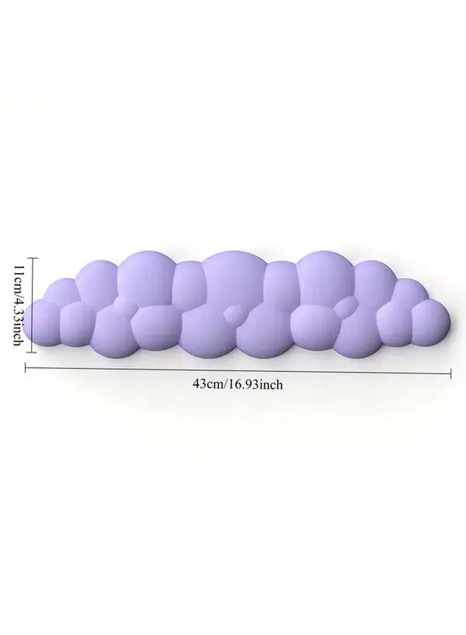 Short White Cloud Shape Foam Wrist Rest With Silicone Mouse Pad - Image 3