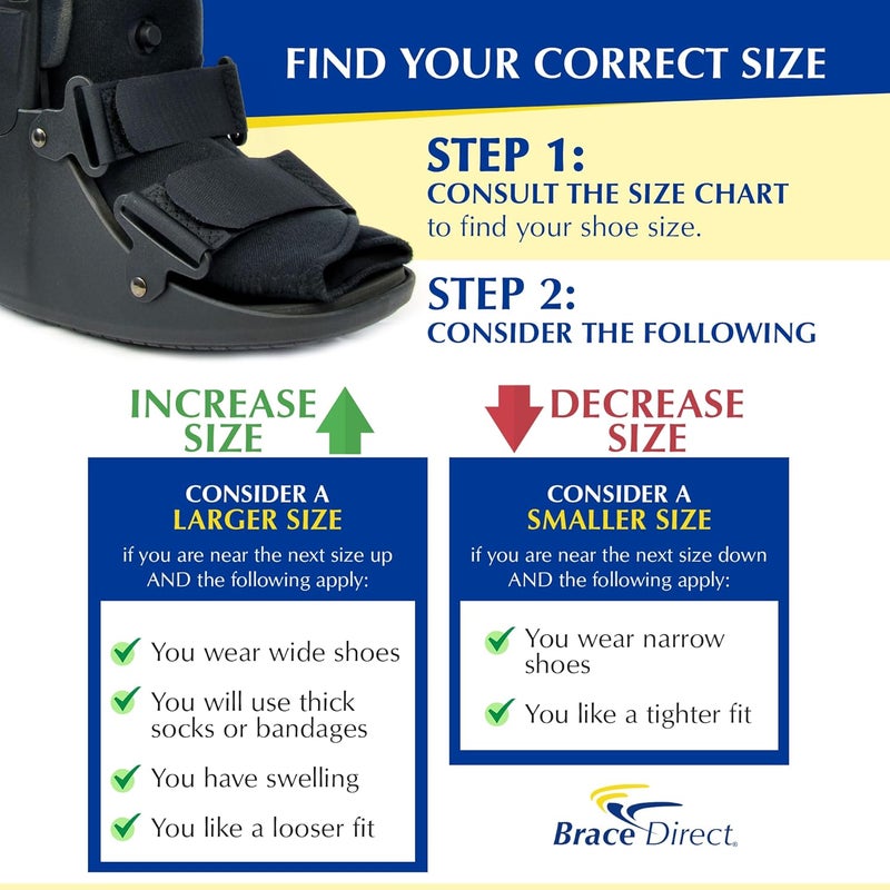 Brace Direct Air CAM Short Orthopedic Boot for Foot and Ankle Fractures Sprains and Surgery Recovery  Walker Boot US SHOE Men 13 Women 14 - Image 3