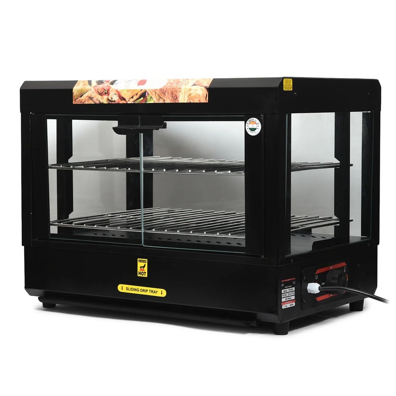 HG ENTERPRISES HG 50LH Black 800W Food Display Warmer 50 Liters Food Grade Stainless Steel Interior with 1 Year Warranty  - Image 1