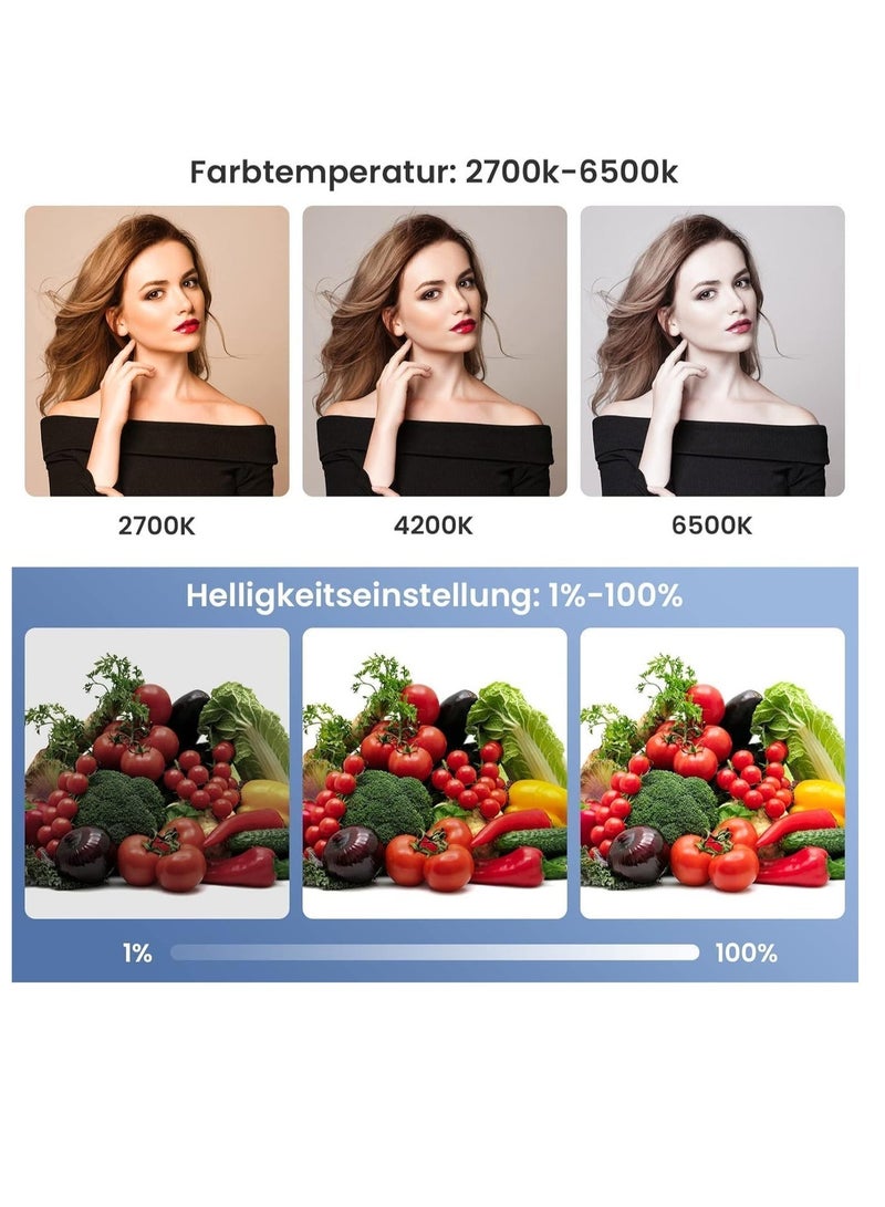 إكسريا Xria Softbox LED Light Kit 50×70cm, 85W Dimmable Bi-Color 3200K–6500K Studio Lighting with Remote & 2m Tripod for Photography, Video, YouTube, TikTok & Vlogging - Image 3