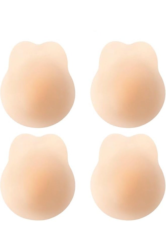 Seamless Cover Ultra-Thin Lifting Sticky Petals Nipple Covers Strapless Adhesive Bras Silicone Breast Pasties, M - Image 1