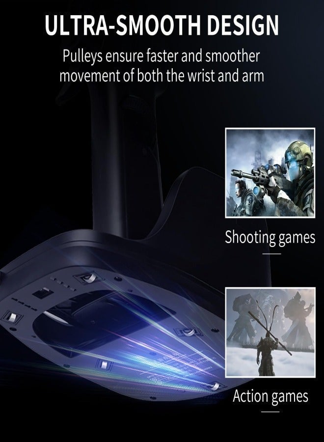 إيه آن د دبليو ماوس ألعاب على شكل مقبض مسدس لألعاب FPS - ماوس جيمنج سلكي بتميم فريد - ملحقات كمبيوتر مخصصة للاعبين المحترفين وألعاب الرماية. - Image 5