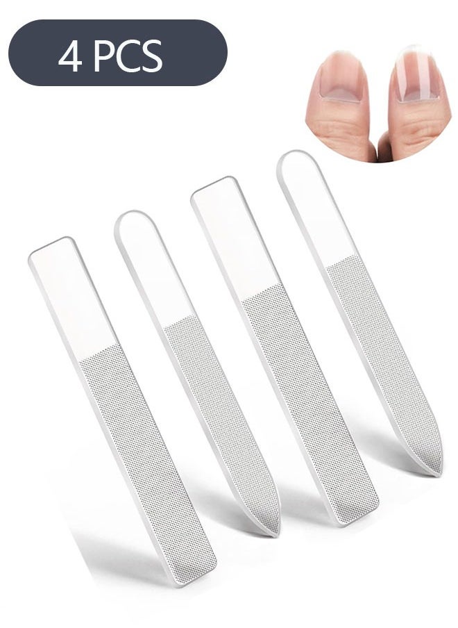 Ant 4 Piece Glass Nail Shiner Glass Nail File，Natural Nails Nano Nail Buffers Crystal Shine Polisher，Professional Double Sided Manicure Tools for Acrylic Nail Care  - Image 1