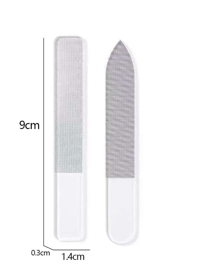 Ant 4 Piece Glass Nail Shiner Glass Nail File，Natural Nails Nano Nail Buffers Crystal Shine Polisher，Professional Double Sided Manicure Tools for Acrylic Nail Care  - Image 2