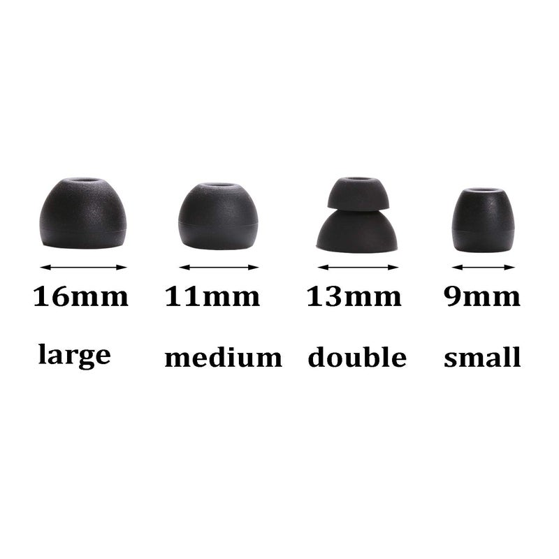 luakesa Replacement Eartips Silicone Earbuds Buds Set for Powerbeats Pro Beats Wireless Earphone Headphones,4 Pair (Black) - Image 2