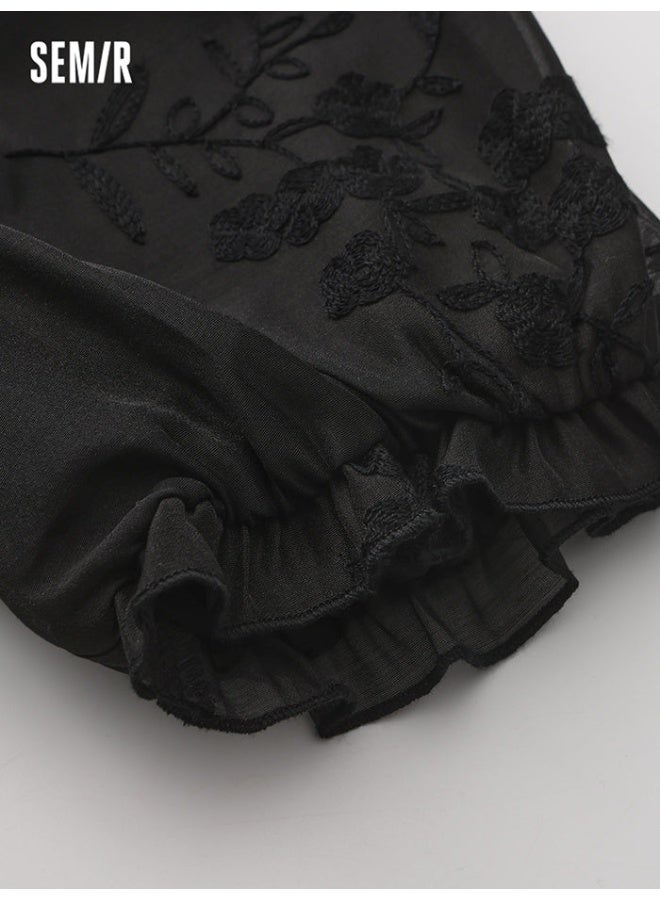 SEMIR Women's Dress With Tone On Tone Embroidery - Image 4