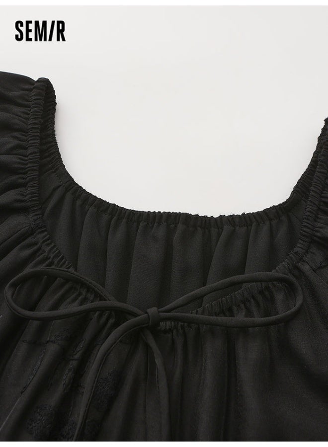 SEMIR Women's Dress With Tone On Tone Embroidery - Image 3