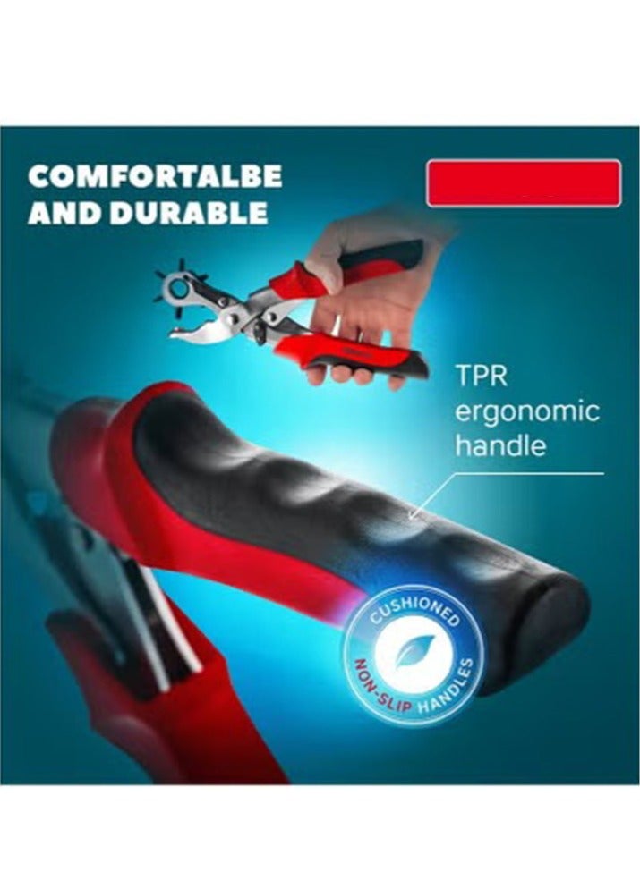 Arabest Leather Hole Punch,Belt Hole Puncher for Leather, Revolving Punch Plier Kit,Leather Punch Plier for Leather, Belts, Watches, Handbags, Leather Punch Tool for Belts Diameter : 5/4.5/4 /3.5/3/2.5mm. - Image 4