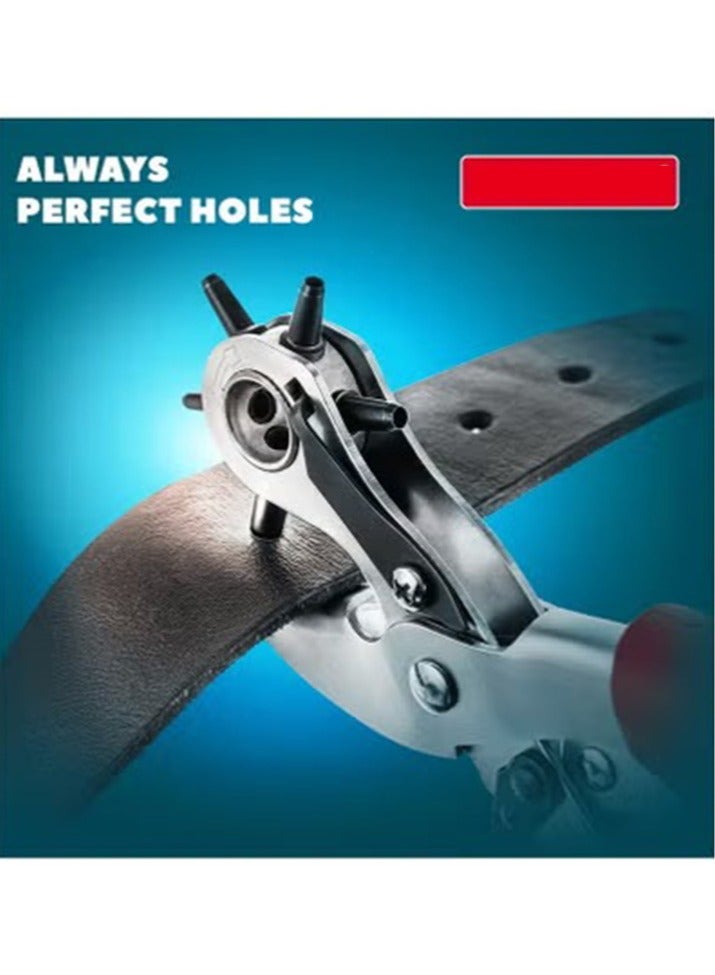 Arabest Leather Hole Punch,Belt Hole Puncher for Leather, Revolving Punch Plier Kit,Leather Punch Plier for Leather, Belts, Watches, Handbags, Leather Punch Tool for Belts Diameter : 5/4.5/4 /3.5/3/2.5mm. - Image 5
