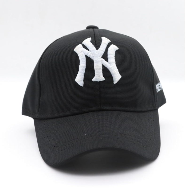 JAMONT NY Baseball Cap for Kids, Adjustable Black Cotton Summer Cap, Unisex Sports Cap - Image 3