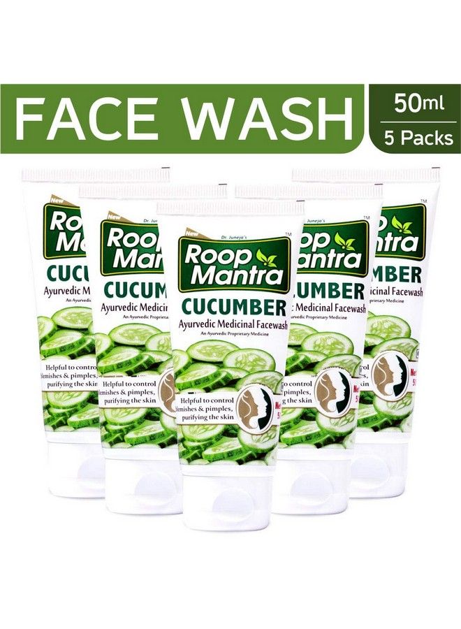 Roop Mantra Cucumber Face Wash 50Ml Pack Of 5 - Image 2