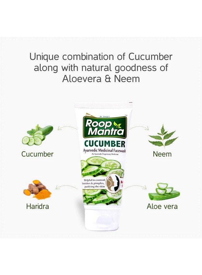 Roop Mantra Cucumber Face Wash 50Ml Pack Of 5 - Image 4
