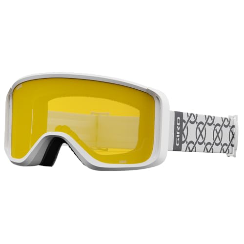 Giro Sagen Adult Snow Goggles - White Monogram Strap with Amber Pink/Yellow Lenses - Image 4