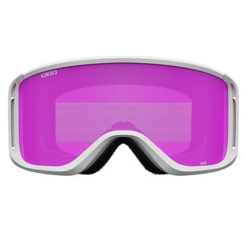 Giro Sagen Adult Snow Goggles - White Monogram Strap with Amber Pink/Yellow Lenses - Image 2