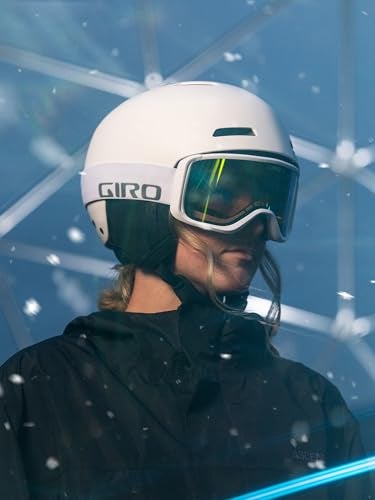 Giro Sagen Adult Snow Goggles - White Monogram Strap with Amber Pink/Yellow Lenses - Image 5